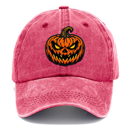 HALLOWEEN PUMPKIN - jack o lantern in orange and black , spooky - Classic Cap - Pomegranate Blush(Pink)