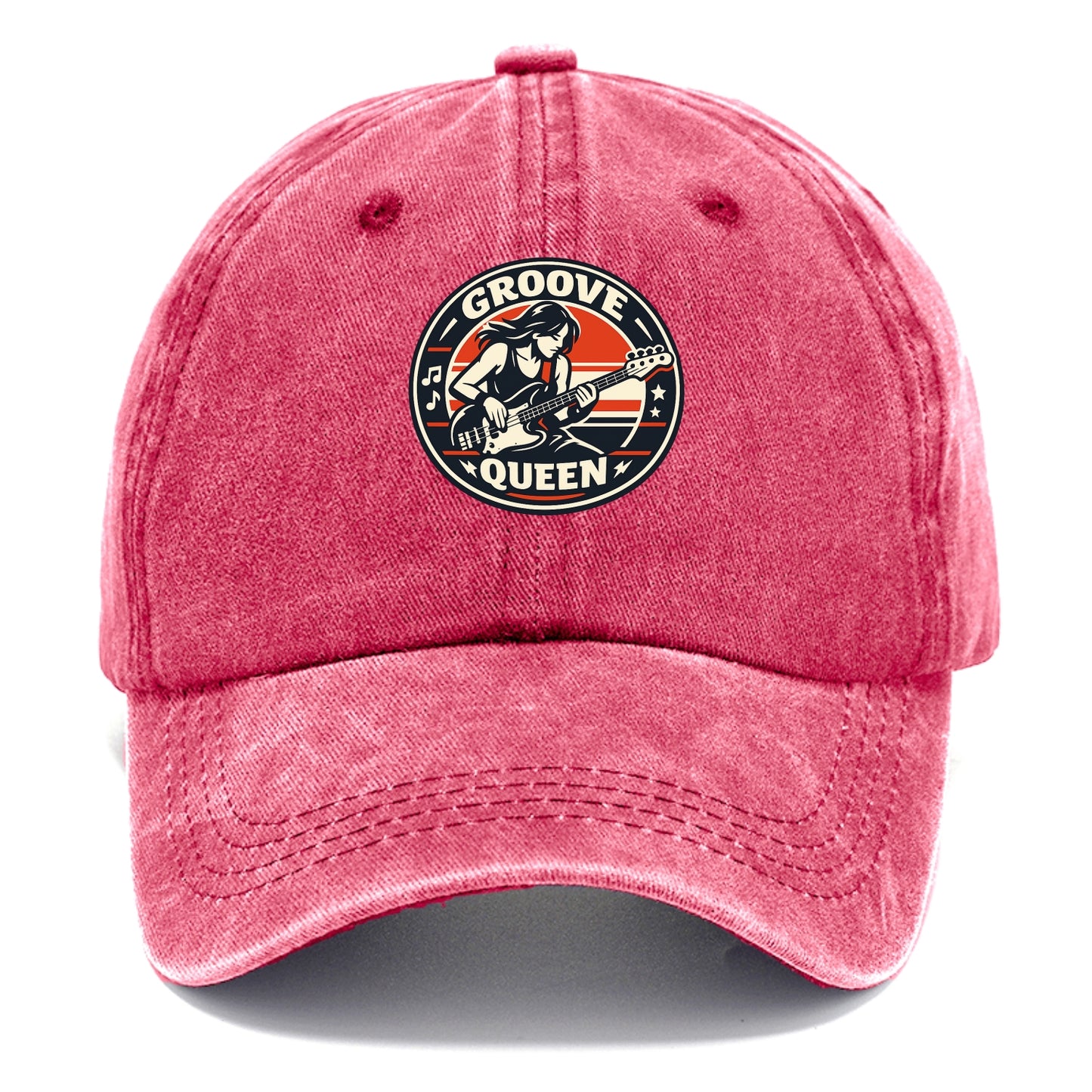 Groove Queen Emblem - Classic Cap - Pomegranate Blush(Pink)
