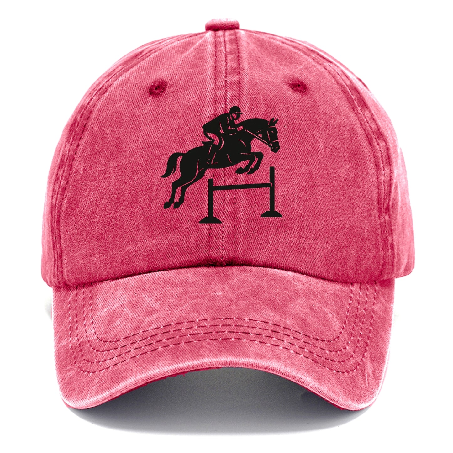Equestrian jumping over obstacle - Classic Cap - Pomegranate Blush(Pink)
