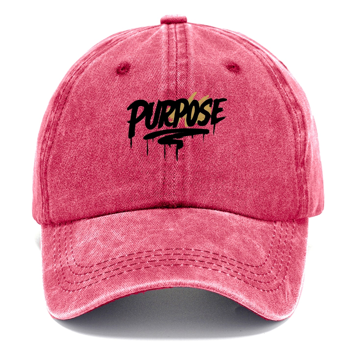 Bold typography design - "PURPOSE" - reason for being - Classic Cap - Pomegranate Blush(Pink)
