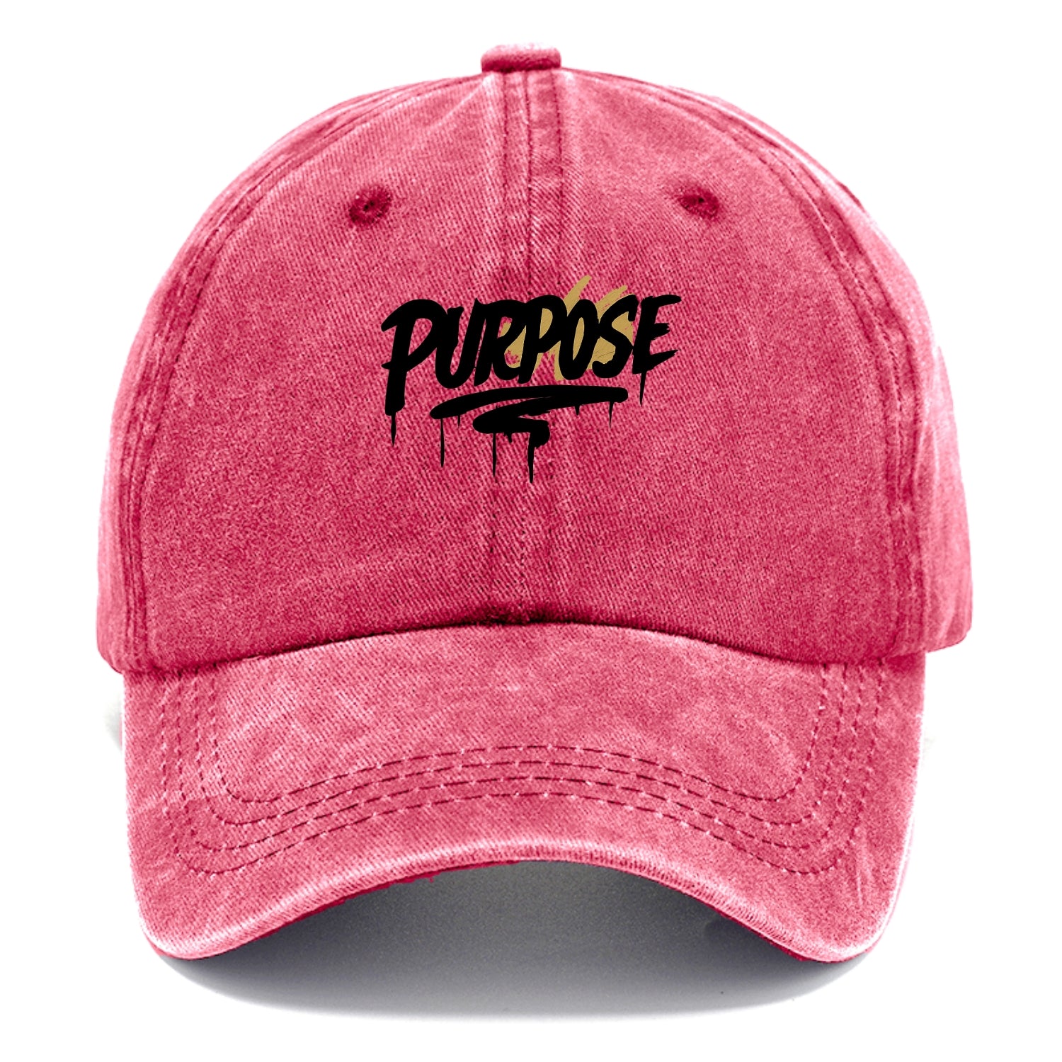Bold typography design - "PURPOSE" - reason for being - Classic Cap - Pomegranate Blush(Pink)