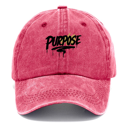 Bold typography design - "PURPOSE" - reason for being - Classic Cap - Pomegranate Blush(Pink)
