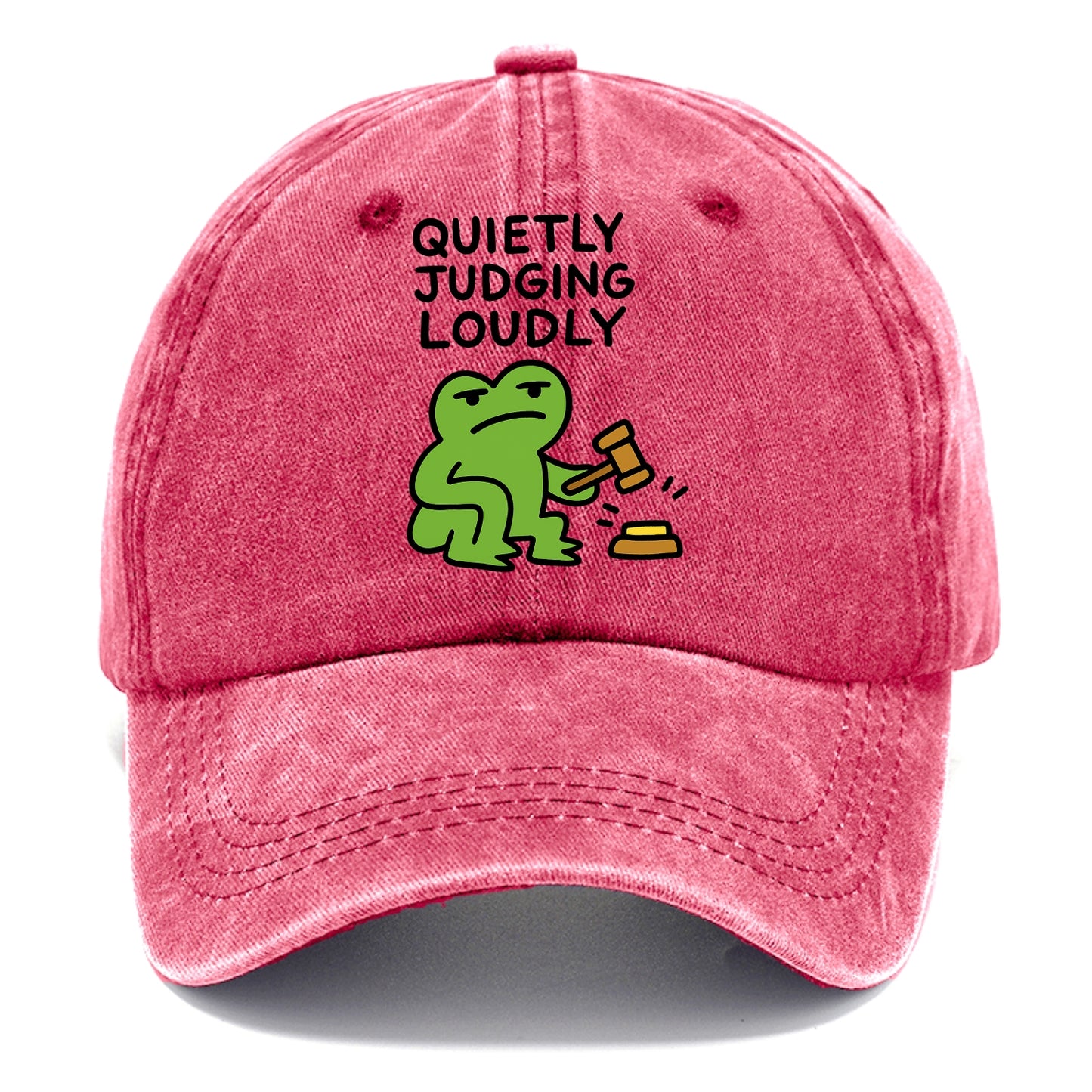 QUIETLY JUDGING LOUDLY | Silent gavel banging - Classic Cap - Pomegranate Blush(Pink)