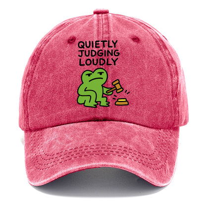 QUIETLY JUDGING LOUDLY | Silent gavel banging - Classic Cap - Pomegranate Blush(Pink)