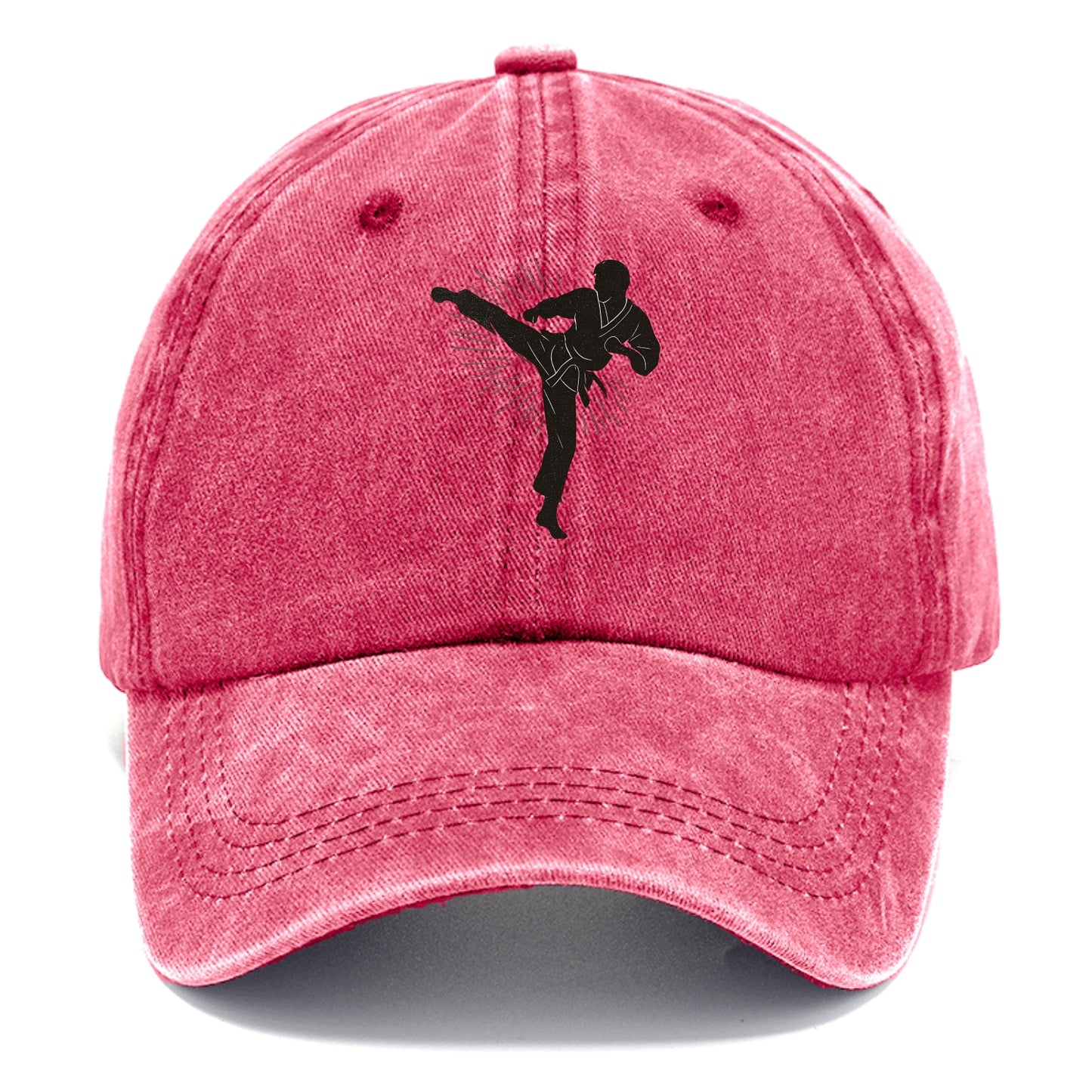 Taekwondo athlete spinning heel kick - Classic Cap - Pomegranate Blush(Pink)