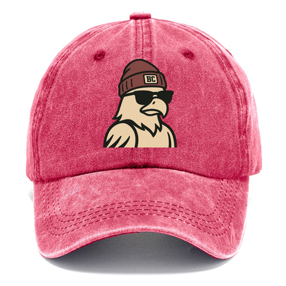 Chestnut Hill Eagle wearing Boston College beanie with BC patch - Classic Cap - Pomegranate Blush(Pink)