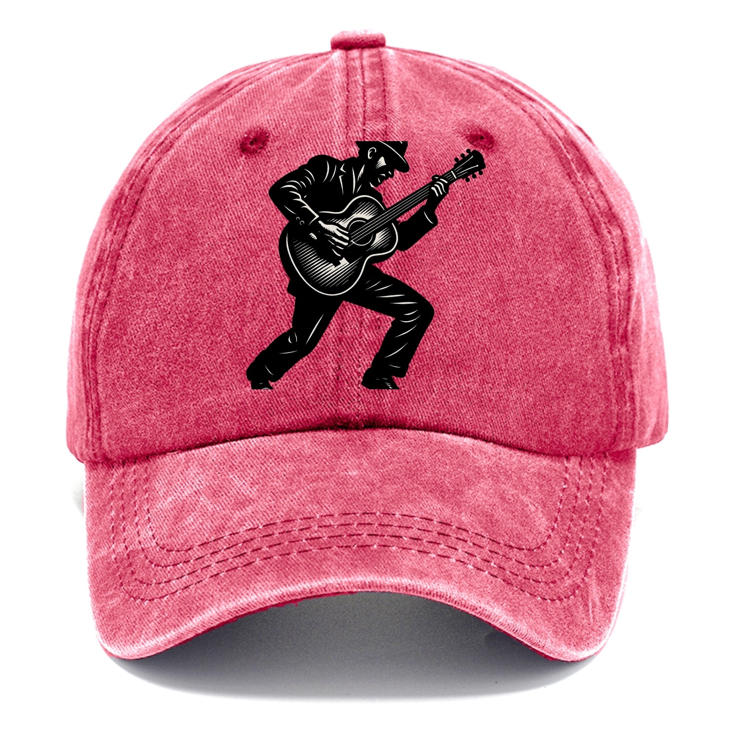 Guitarist playing acoustic guitar - Classic Cap - Pomegranate Blush(Pink)