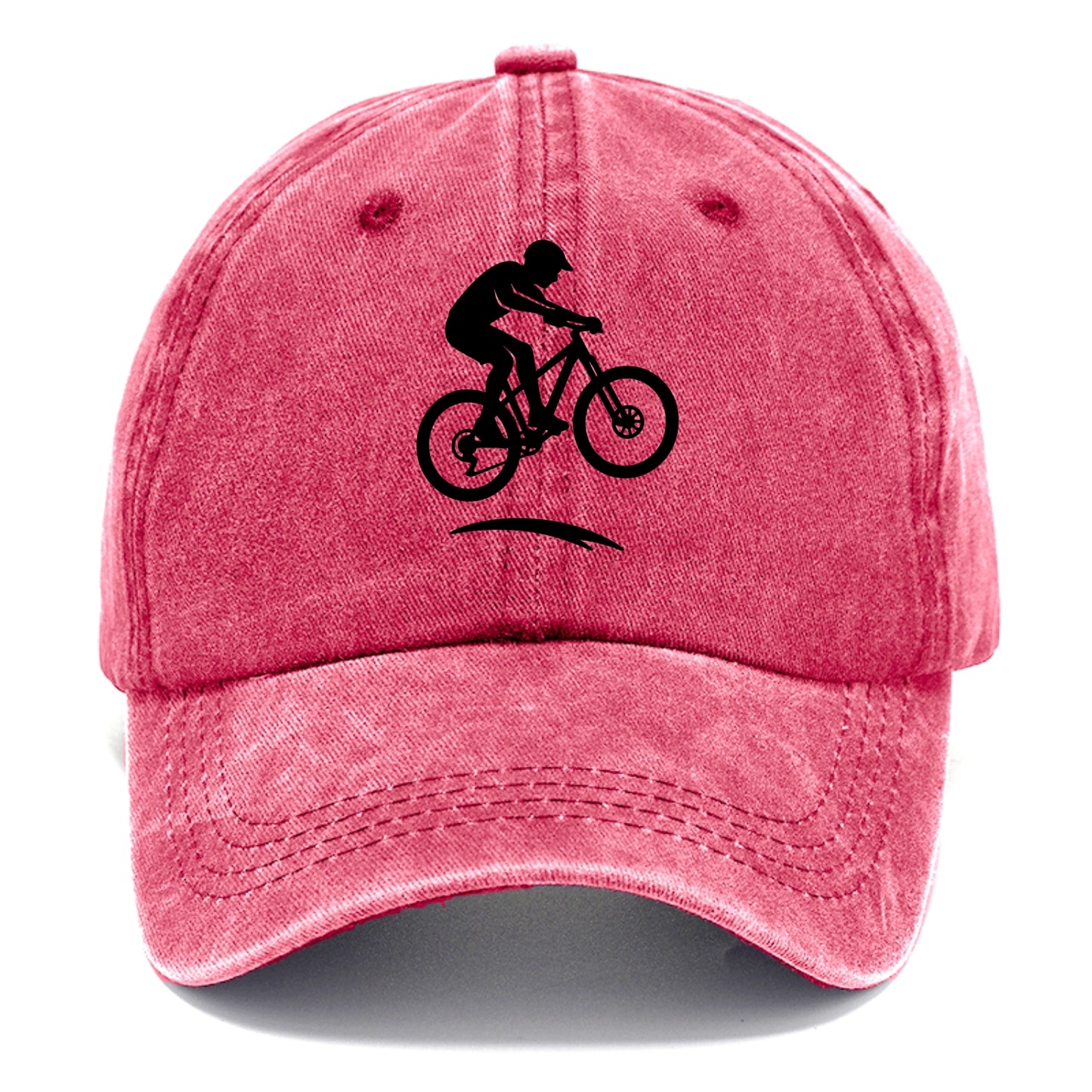 Mountain biker catching air - Classic Cap - Pomegranate Blush(Pink)