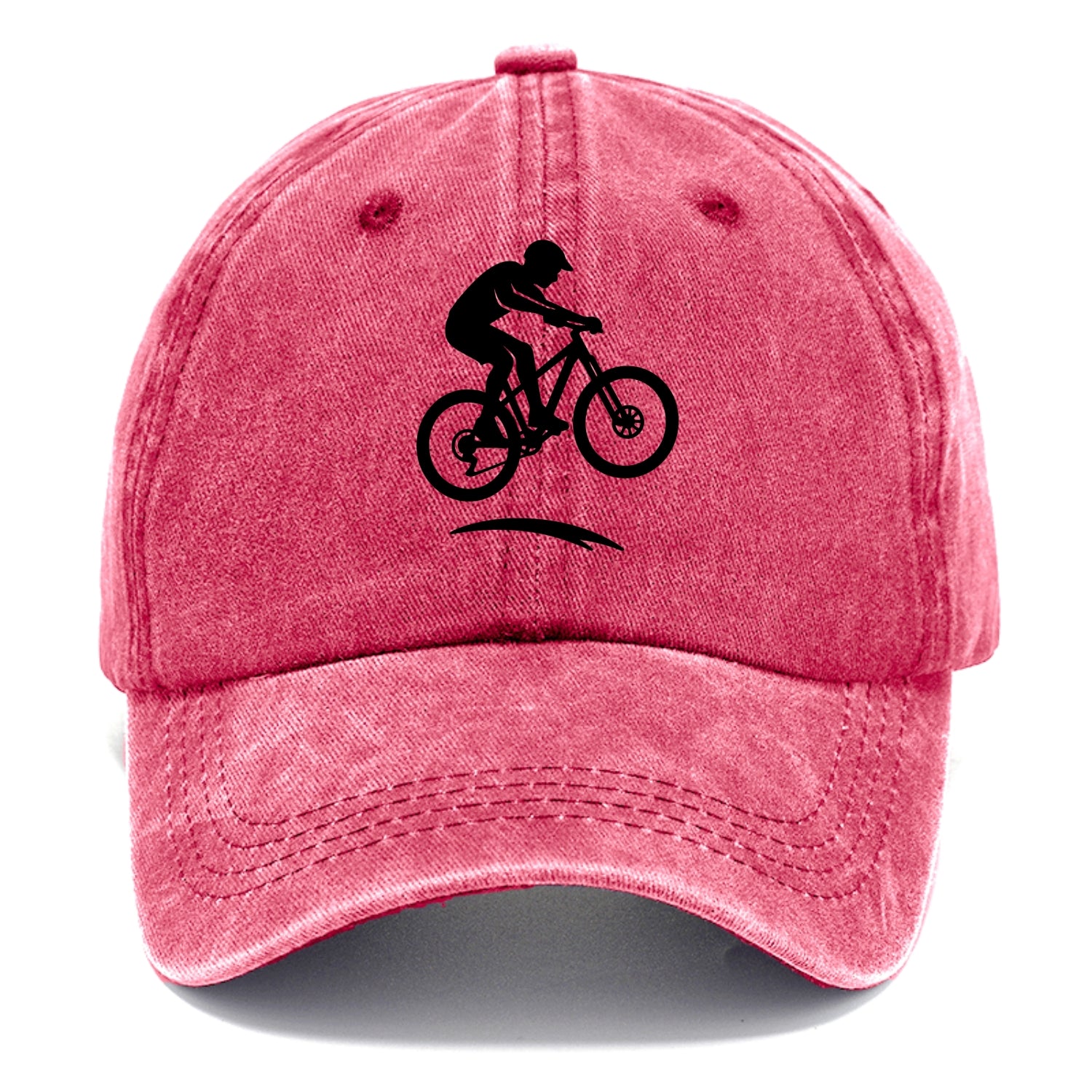 Mountain biker catching air - Classic Cap - Pomegranate Blush(Pink)