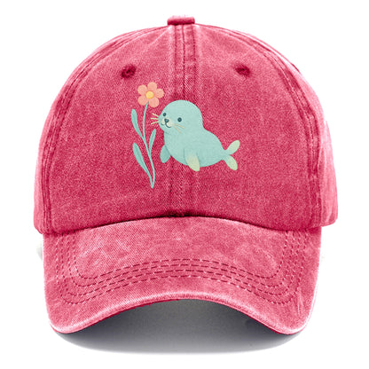 Mint Seal Pup - Classic Cap - Pomegranate Blush(Pink)