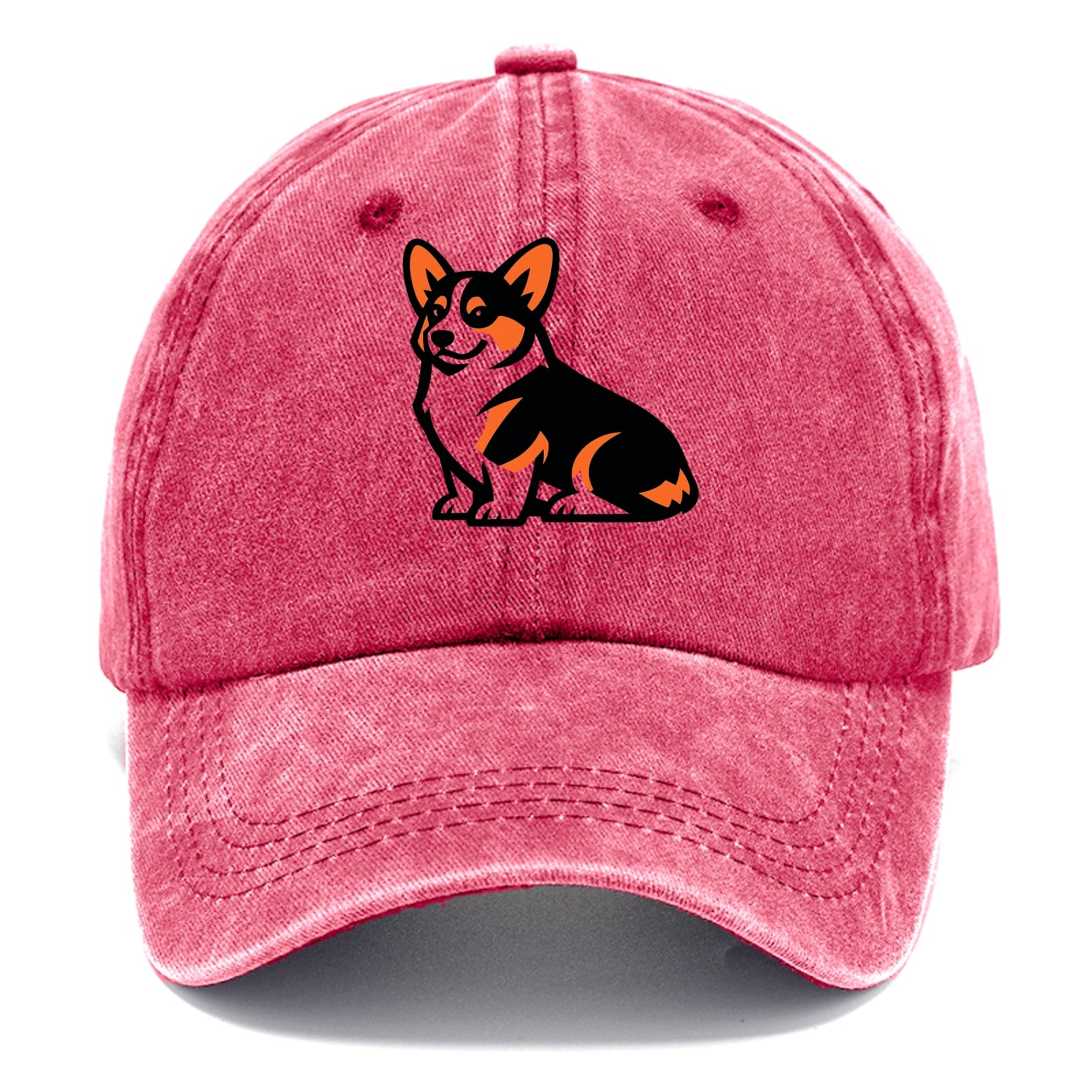 Tricolor Corgi Charm - Classic Cap - Pomegranate Blush(Pink)