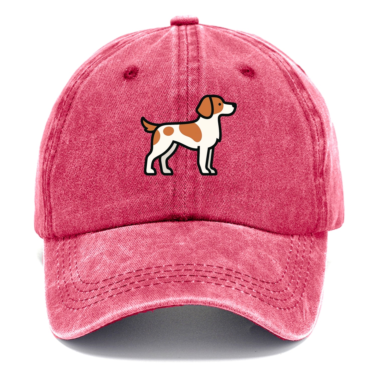 Brittany Spaniel - Orange and white flat side profile - Classic Cap - Pomegranate Blush(Pink)