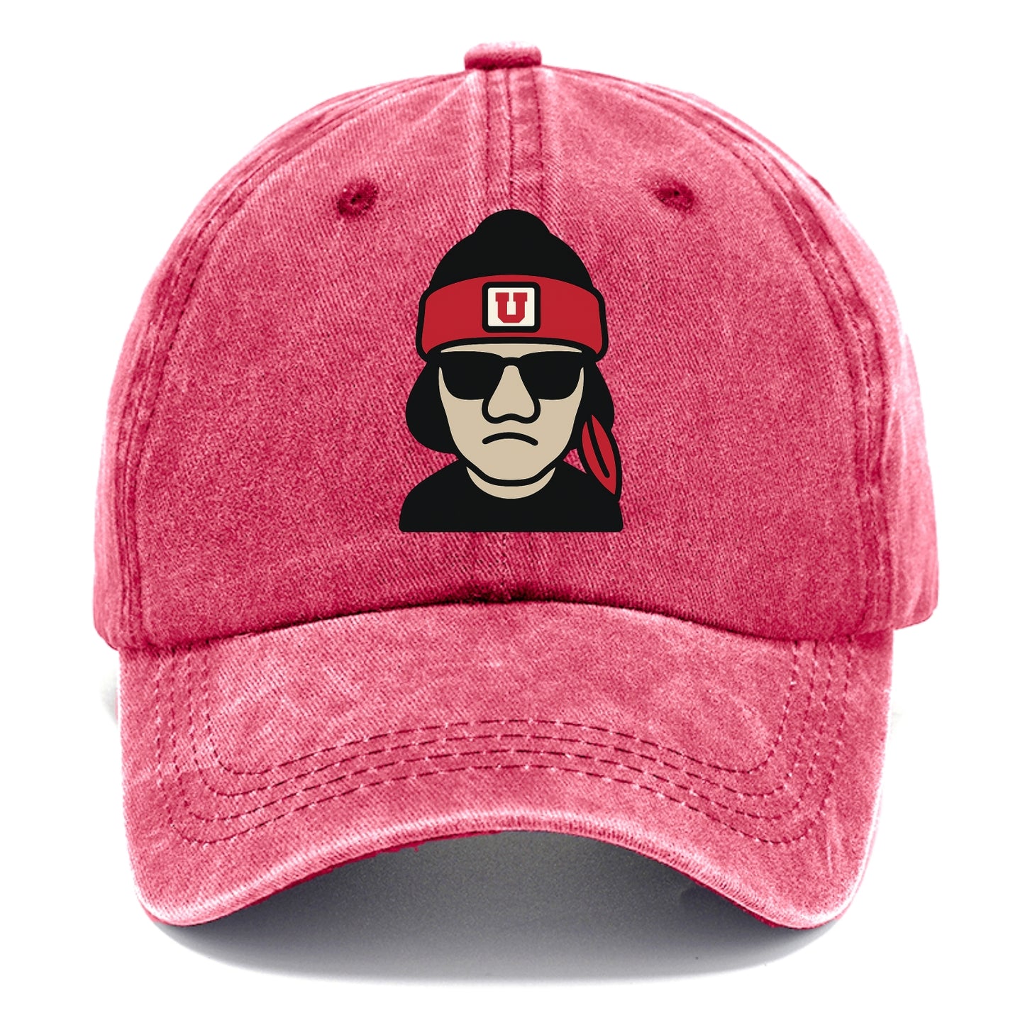Salt Lake Ute wearing Utah beanie with U patch - Classic Cap - Pomegranate Blush(Pink)