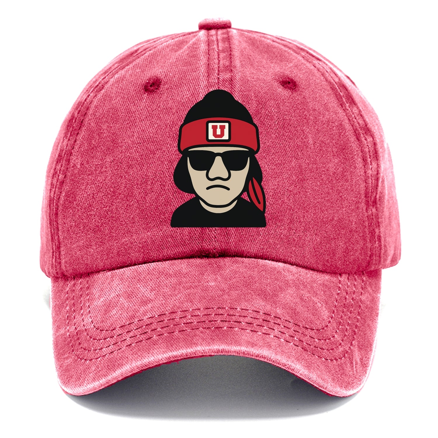 Salt Lake Ute wearing Utah beanie with U patch - Classic Cap - Pomegranate Blush(Pink)