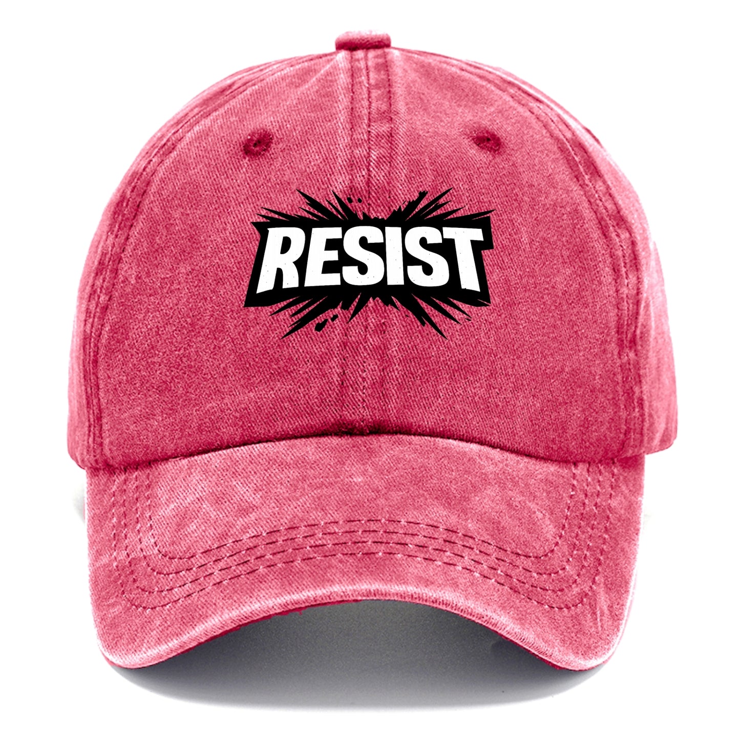 Bold typography design - "RESIST" - fighting back, standing against - Classic Cap - Pomegranate Blush(Pink)