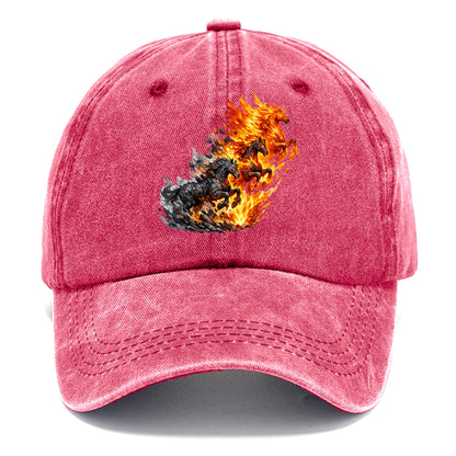 INFERNO STALLION | Horse made entirely of living flames | Blazing mane and tail | - Classic Cap - Pomegranate Blush(Pink)