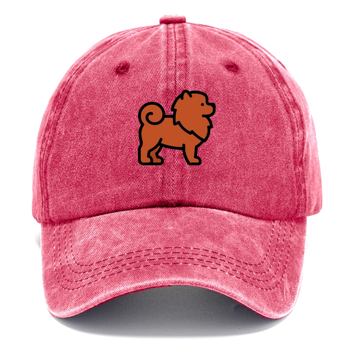 Chow Chow - Red fluffy flat side profile - Classic Cap - Pomegranate Blush(Pink)