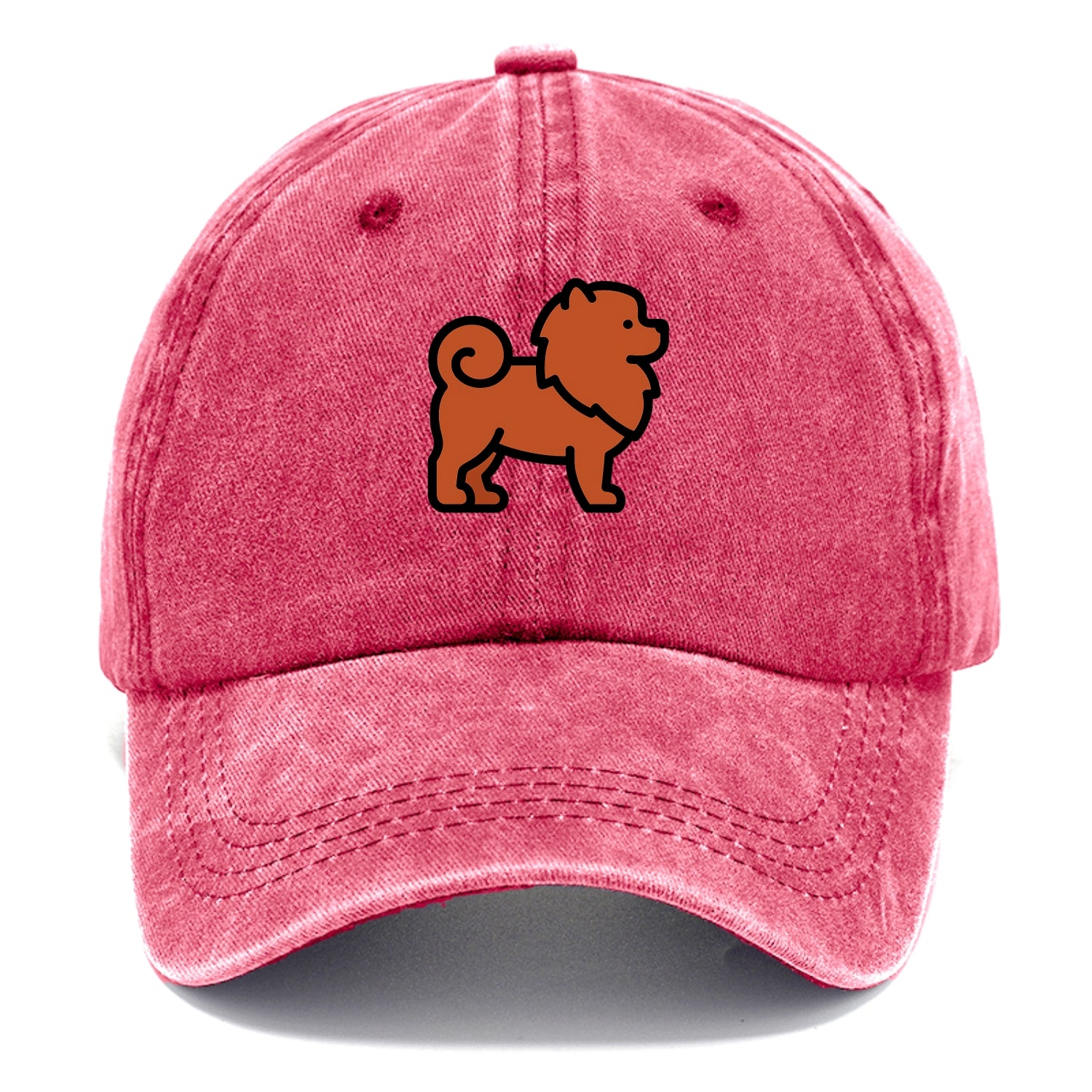 Chow Chow - Red fluffy flat side profile - Classic Cap - Pomegranate Blush(Pink)
