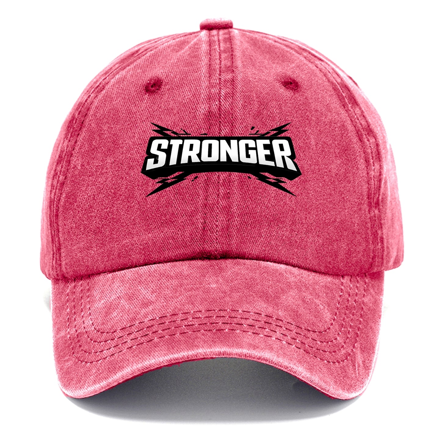 Bold typography design - "STRONGER" - getting better, building power - Classic Cap - Pomegranate Blush(Pink)