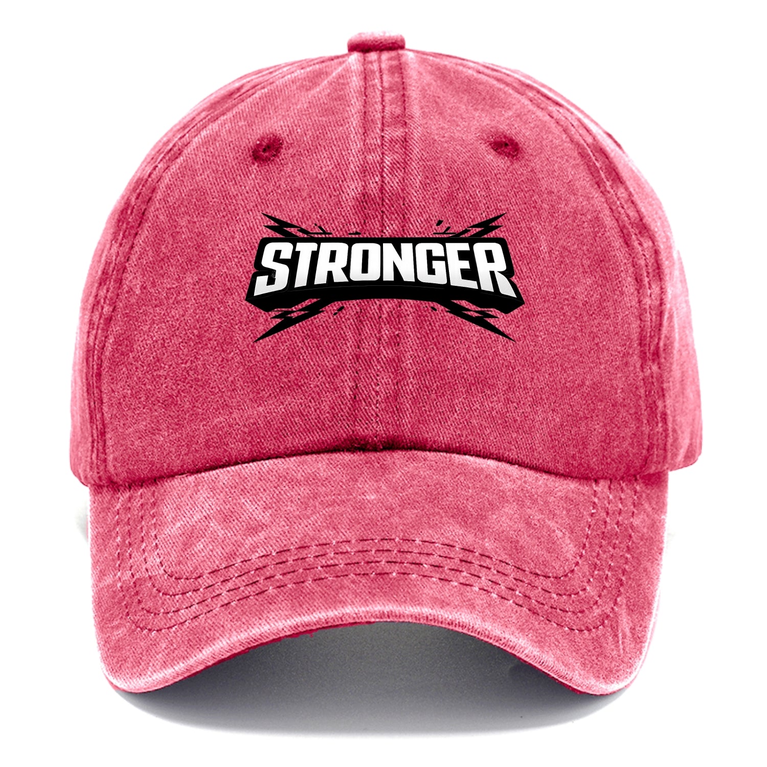 Bold typography design - "STRONGER" - getting better, building power - Classic Cap - Pomegranate Blush(Pink)