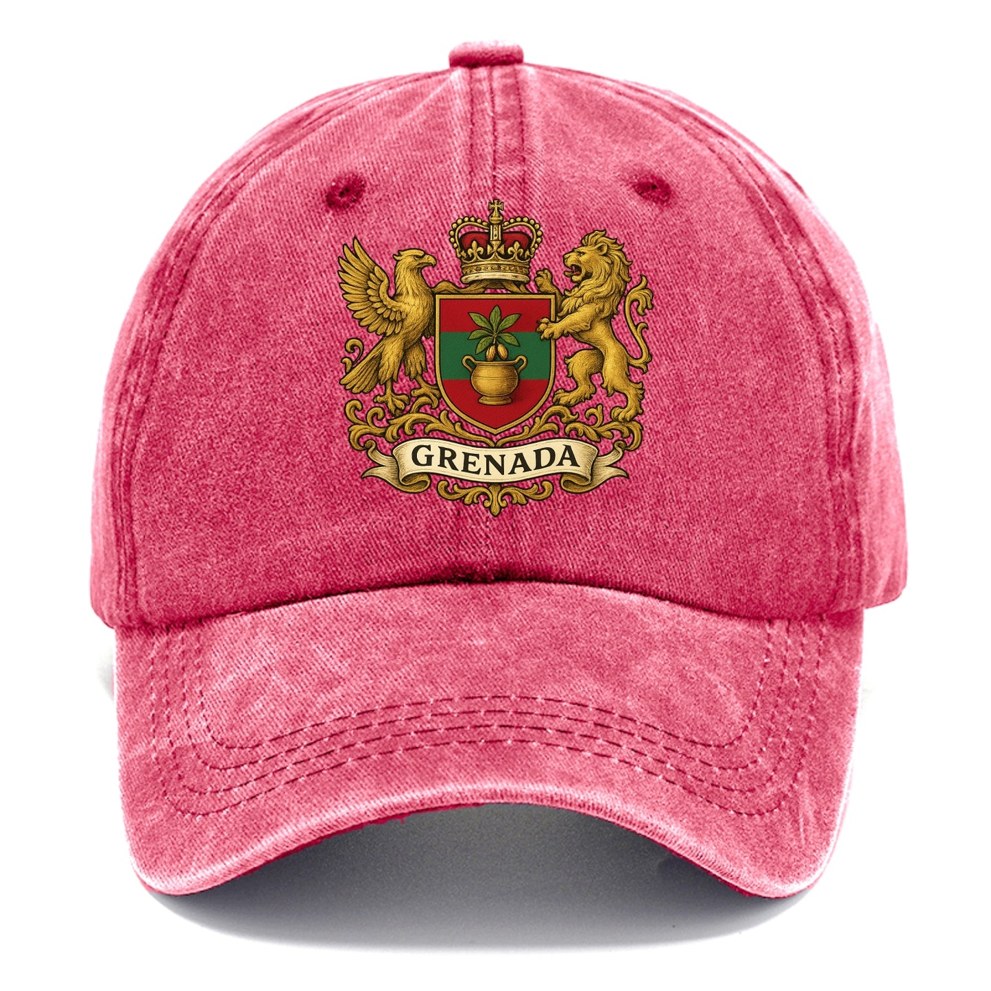 Grenada Heritage Badge  - Classic Cap - Pomegranate Blush(Pink)