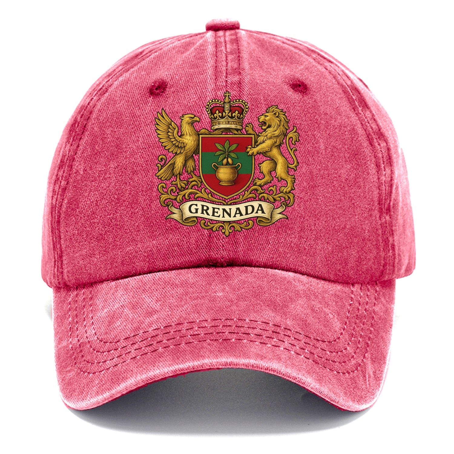 Grenada Heritage Badge  - Classic Cap - Pomegranate Blush(Pink)