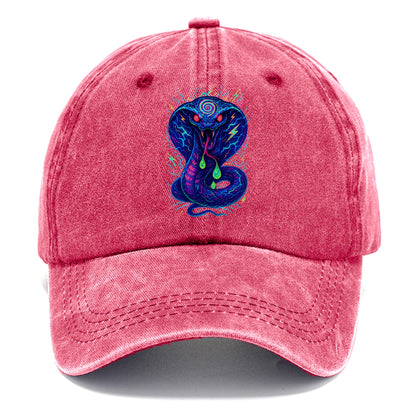 Mesmerizing cobra with hypnotic spiral patterns in the hood, scales that shimmer with - Classic Cap - Pomegranate Blush(Pink)