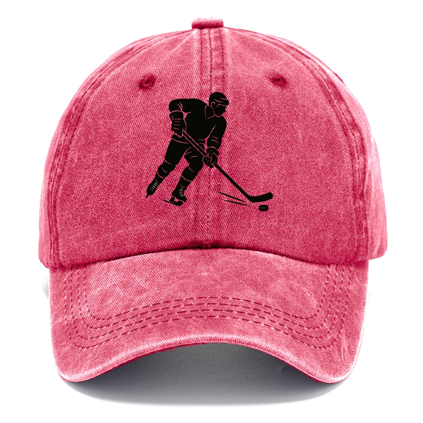 Ice hockey player shooting puck - Classic Cap - Pomegranate Blush(Pink)