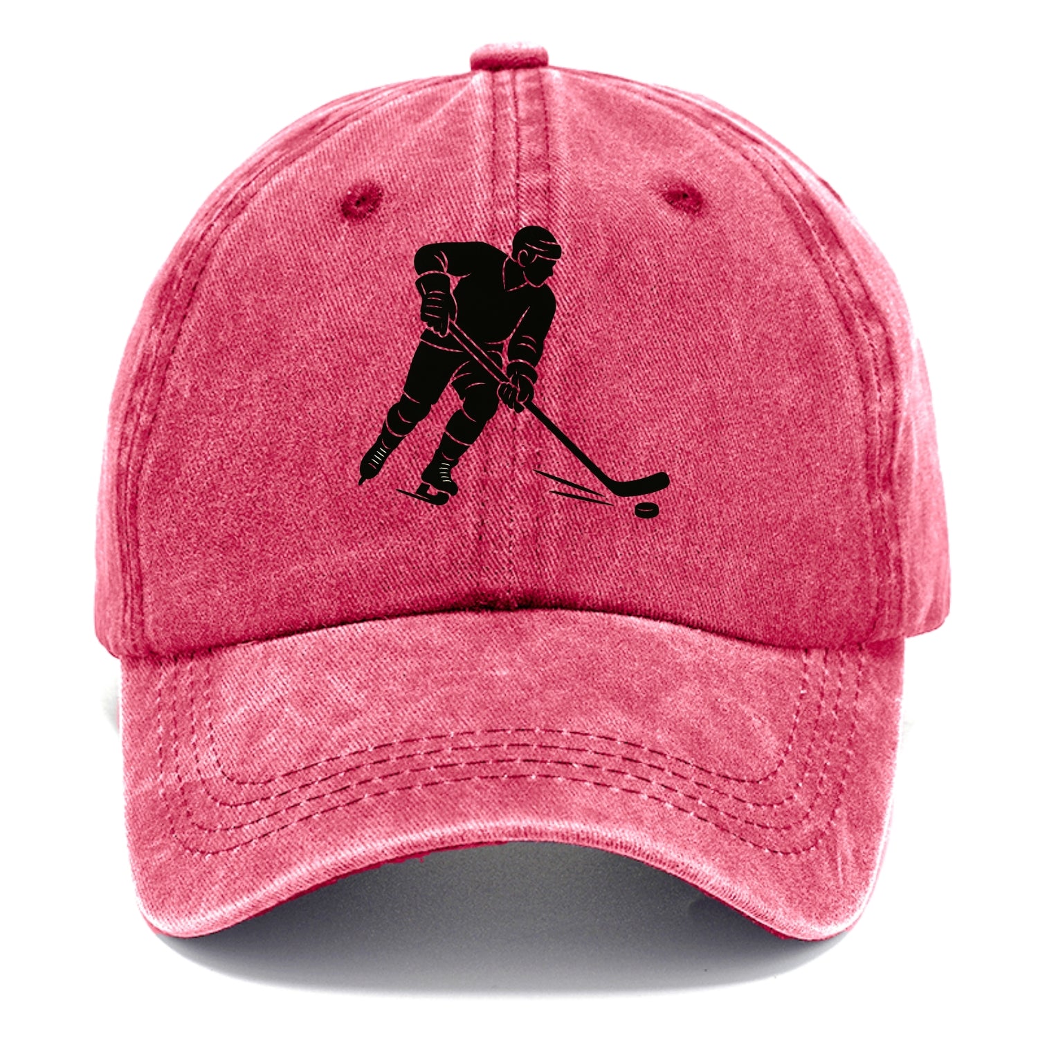 Ice hockey player shooting puck - Classic Cap - Pomegranate Blush(Pink)