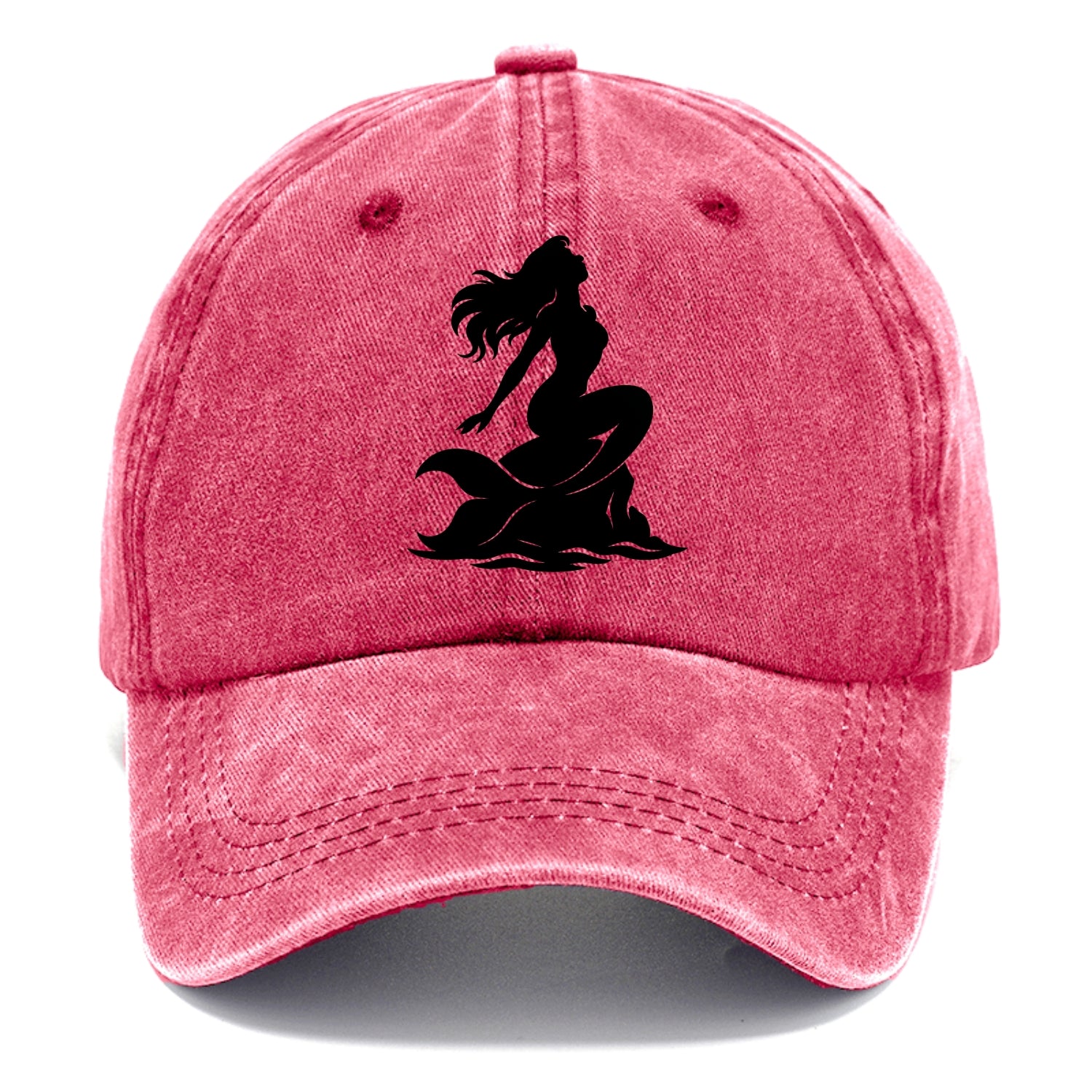 Mermaid on ocean rock - Classic Cap - Pomegranate Blush(Pink)