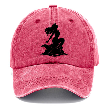 Mermaid on ocean rock - Classic Cap - Pomegranate Blush(Pink)