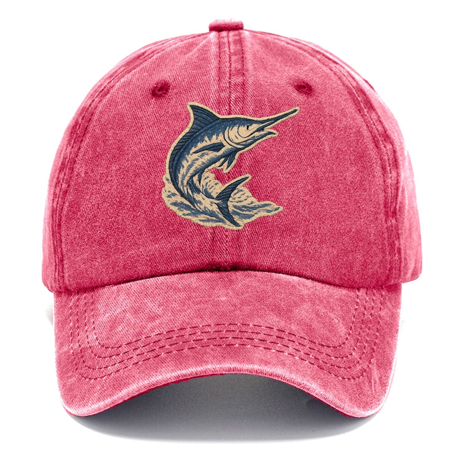 SWORDFISH MARLIN - leaping marlin in blue and silver , sport fishing - Classic Cap - Pomegranate Blush(Pink)