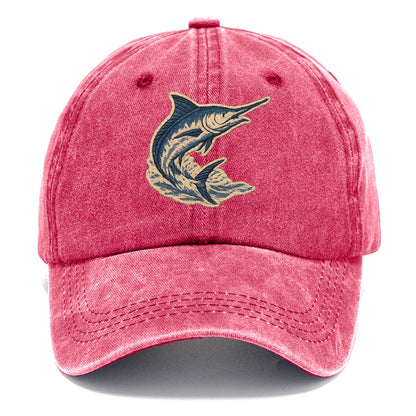 SWORDFISH MARLIN - leaping marlin in blue and silver , sport fishing - Classic Cap - Pomegranate Blush(Pink)