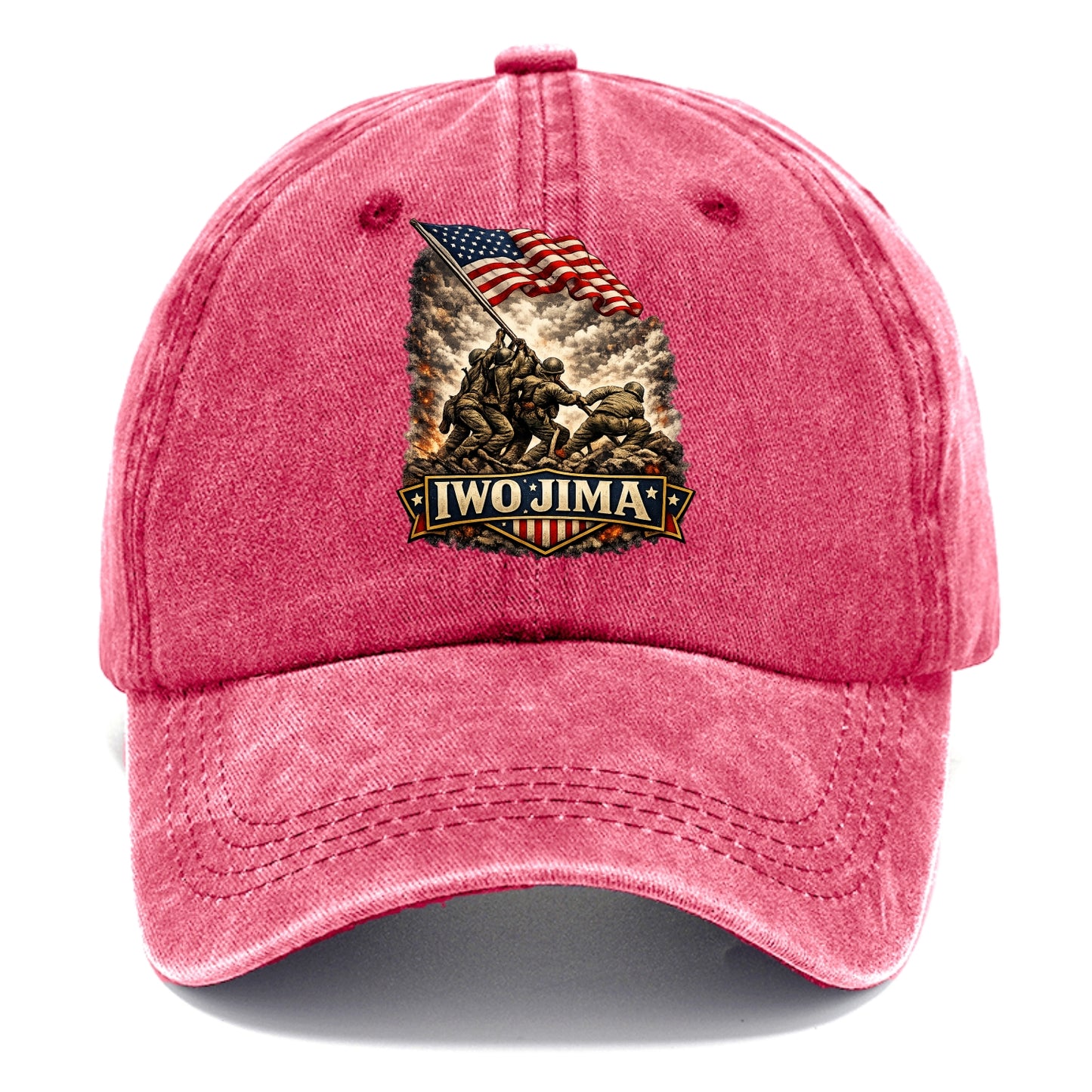 Iwo Jima Flag Raising - Classic Cap - Pomegranate Blush(Pink)