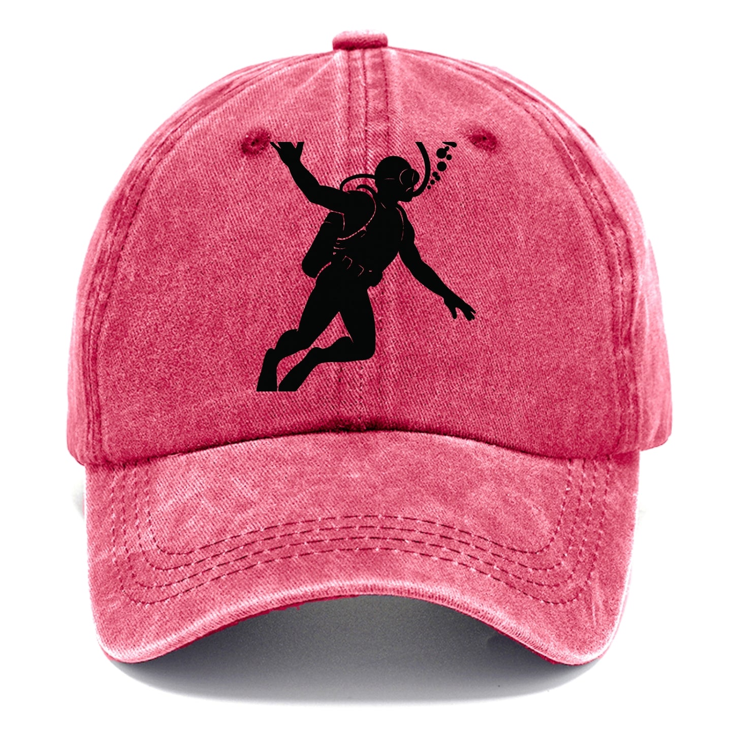 Scuba diver descending with gear - Classic Cap - Pomegranate Blush(Pink)