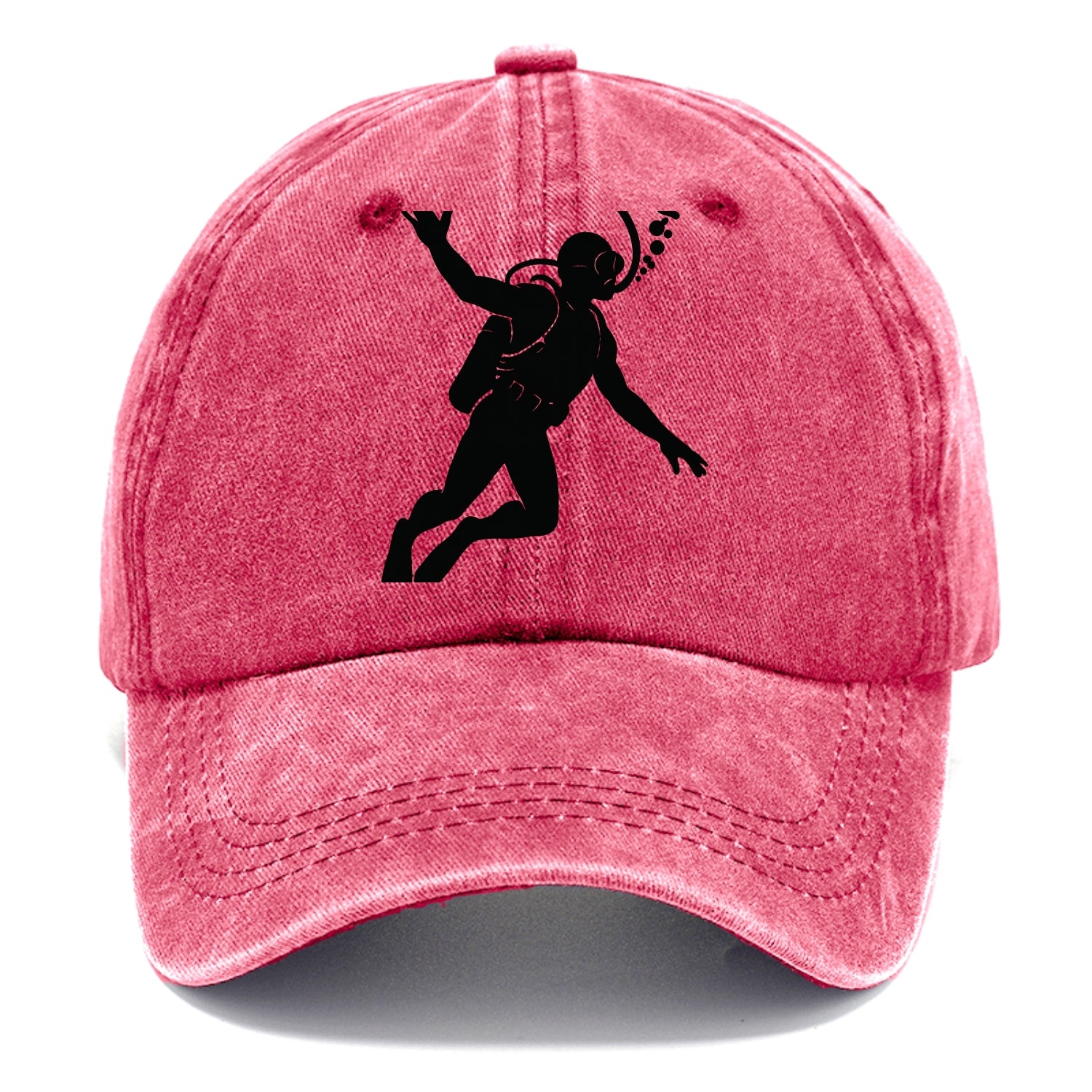 Scuba diver descending with gear - Classic Cap - Pomegranate Blush(Pink)