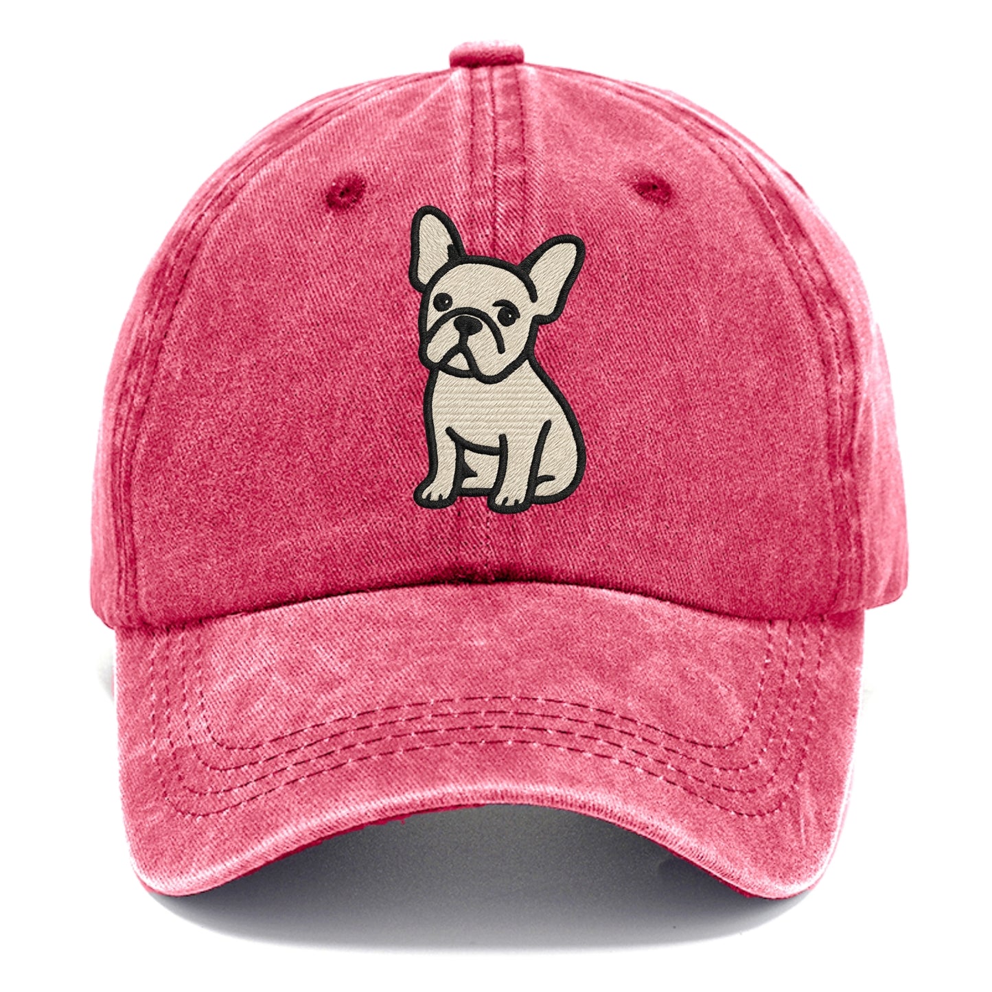 French Bulldog - Head tilt one ear up - Classic Cap - Pomegranate Blush(Pink)