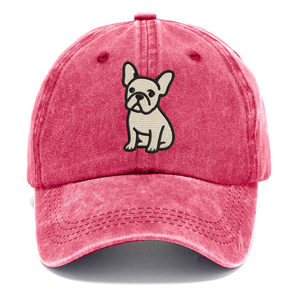 French Bulldog - Head tilt one ear up - Classic Cap - Pomegranate Blush(Pink)