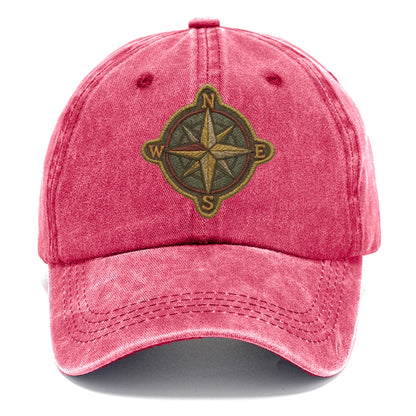 Compass rose with cardinal directions - explorer symbol - Classic Cap - Pomegranate Blush(Pink)