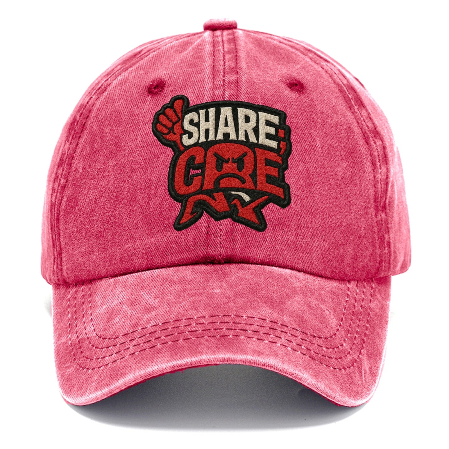 SHARE;CARE TOO MUCH Oversharer Green Hat - Classic Cap - Pomegranate Blush(Pink)