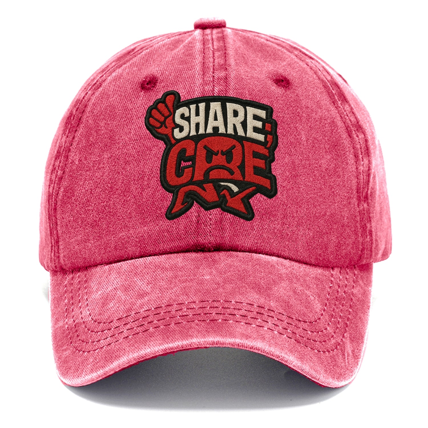 SHARE;CARE TOO MUCH Oversharer Green Hat - Classic Cap - Pomegranate Blush(Pink)