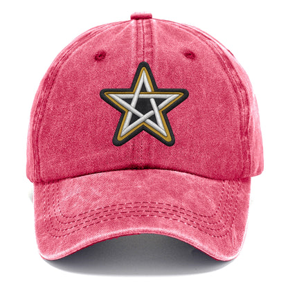 PENTAGRAM STAR - five point star in silver , protection - Classic Cap - Pomegranate Blush(Pink)