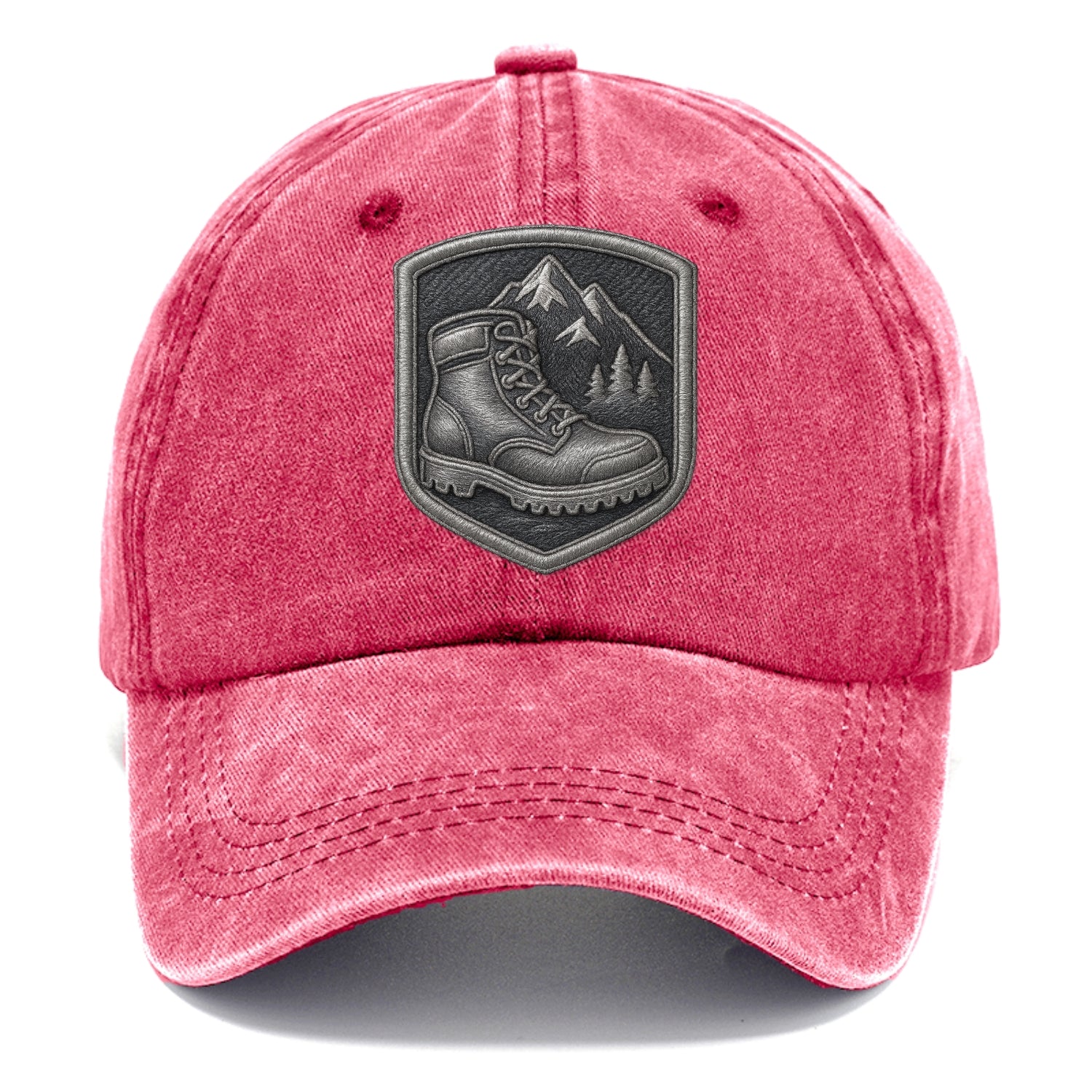 Hiking boots with mountain peak - hiker pride - Classic Cap - Pomegranate Blush(Pink)