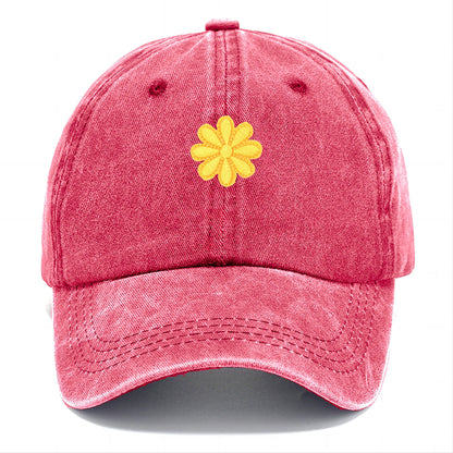 Gorra clásica Pandaize con diseño floral bordado en amarillo. Gorra de béisbol ajustable para hombre y mujer. Protección solar. Estilo casual y deportivo.
