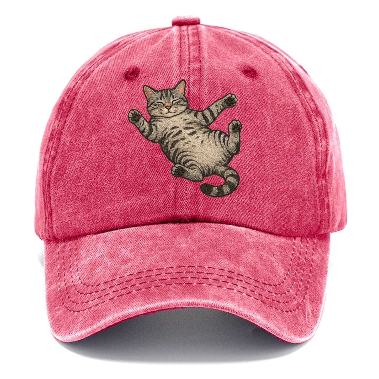 American Shorthair  fully relaxed sprawl Classic Cap - Pomegranate Blush(Pink)