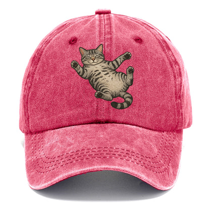 American Shorthair  fully relaxed sprawl Classic Cap - Pomegranate Blush(Pink)