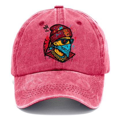 Los Angeles Trojan wearing USC beanie with SC patch - Classic Cap - Pomegranate Blush(Pink)