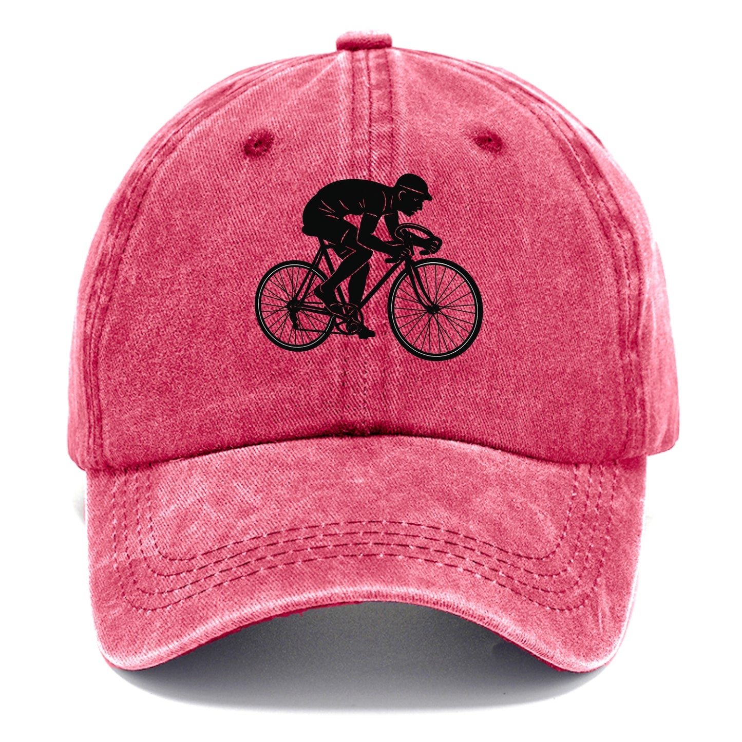 Cyclist sprinting in racing position - Classic Cap - Pomegranate Blush(Pink)