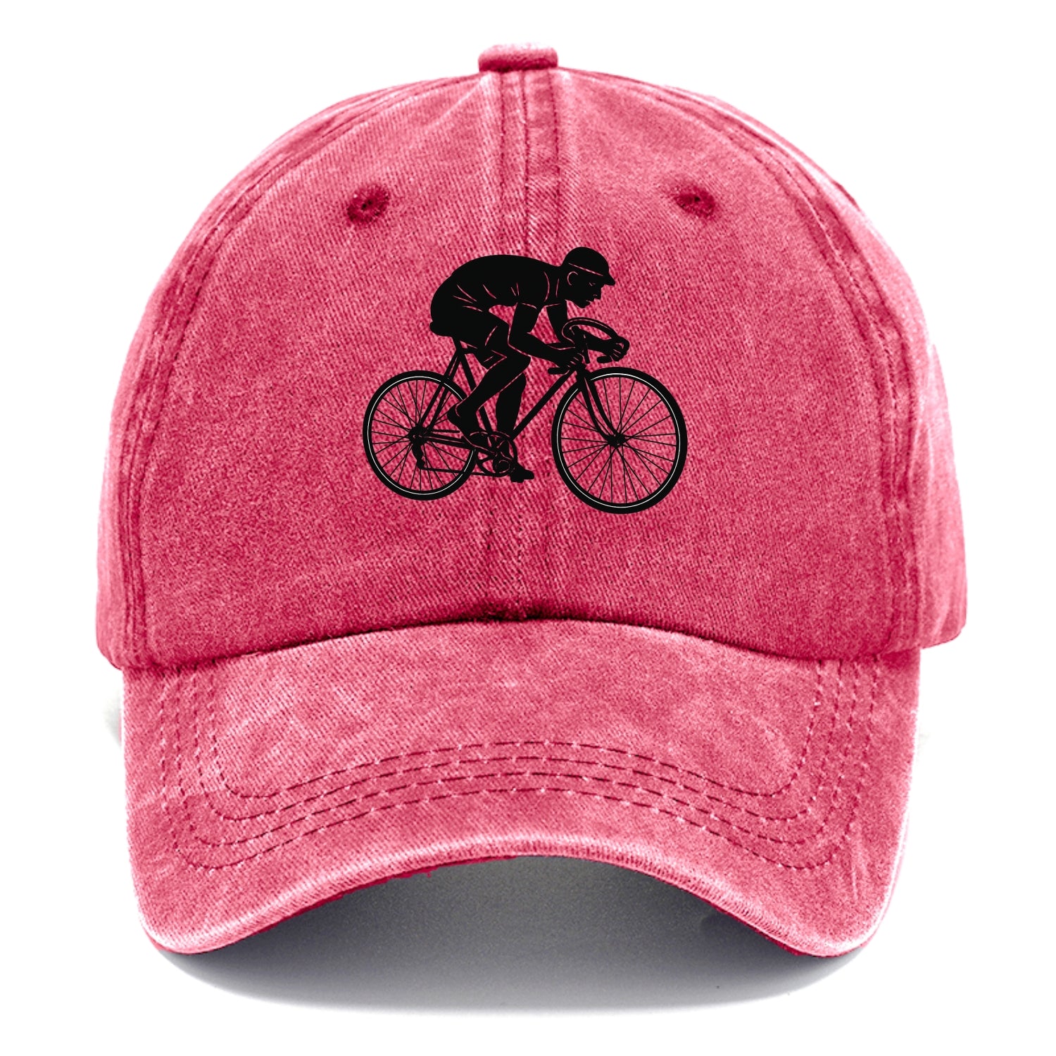 Cyclist sprinting in racing position - Classic Cap - Pomegranate Blush(Pink)