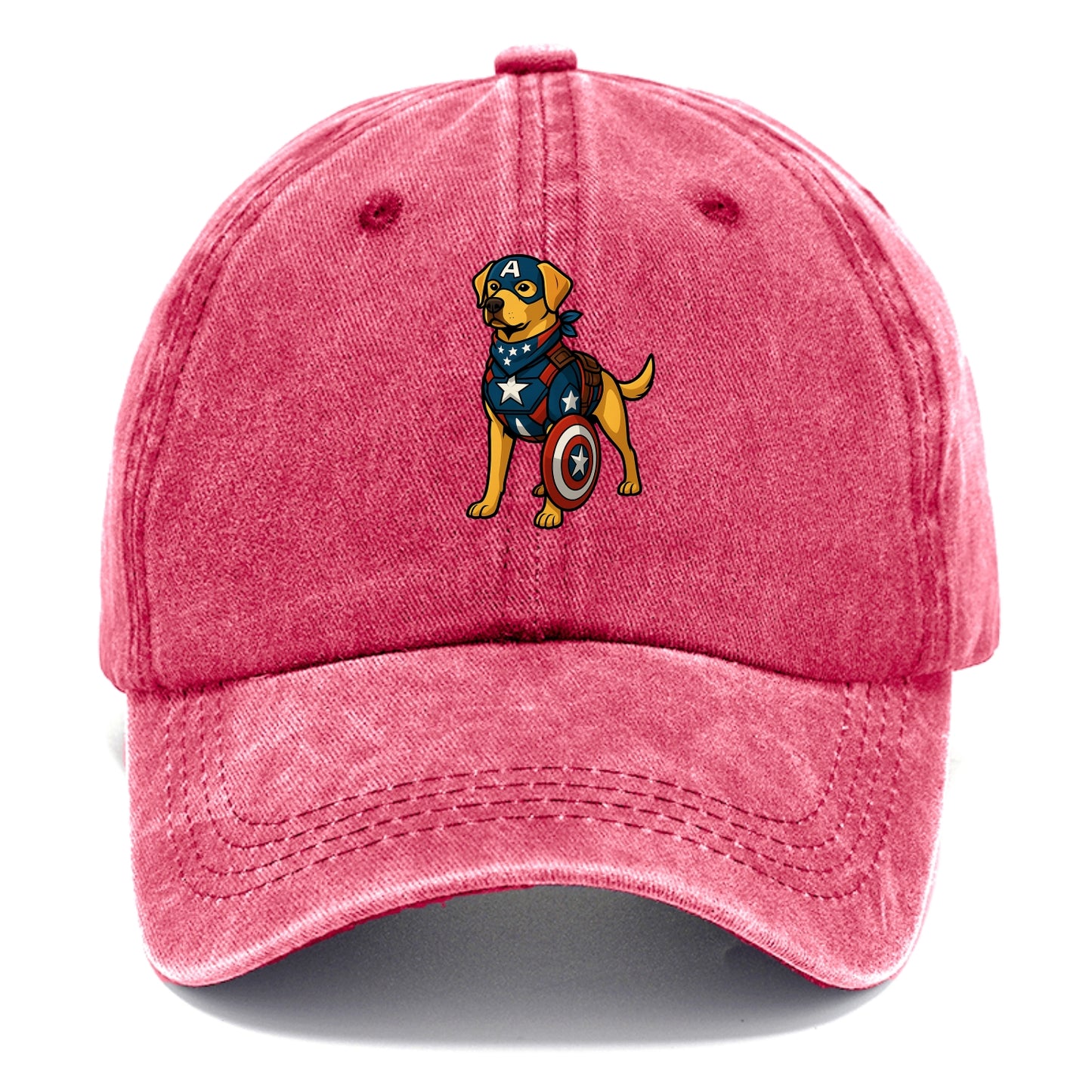 Labrador Captain America  - Classic Cap - Pomegranate Blush(Pink)